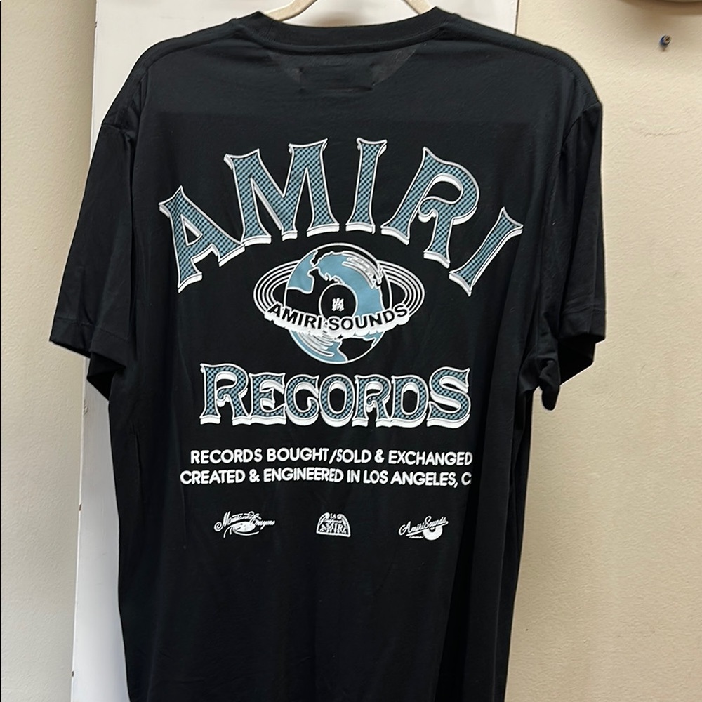 AMIRI Black Short Sleeve Tee Casual Crew Neck